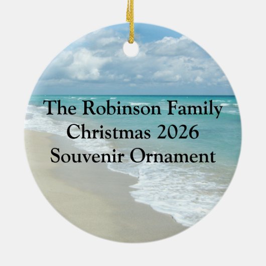 Ornement En Céramique Extreme Relaxation Plage Vue Sable blanc (Dos)