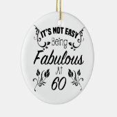 Ornement En Céramique Fabuleux 60e anniversaire (Droite)