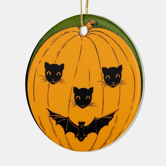 Ornement En Céramique Face citrouille (Gauche)