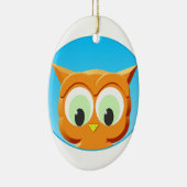 Ornement En Céramique Face D'Une Petite Chouette (Droite)