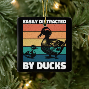 Ornement En Céramique Facilement Distrait Par Canards Amoureux Cool Agri