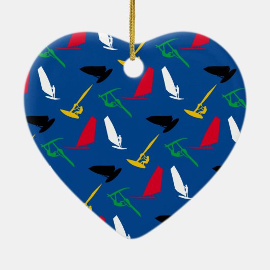 Ornement En Céramique Faire de la planche à voile (Dos)