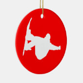 Ornement En Céramique faire du surf des neiges (Droite)