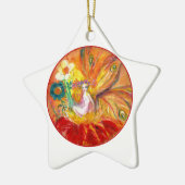 Ornement En Céramique FAIRY OF THE FLOWERS Red Ruby Star (Gauche)