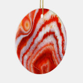 Ornement En Céramique Falln Blood Orange Agate. (Droite)