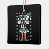 Ornement En Céramique Famille Correspondant Le Cookie Baking Elf Noël (Gauche)