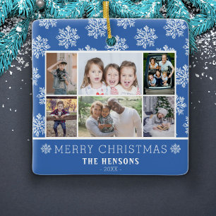 Ornement En Céramique Famille de motifs de flocon de neige 6 Photo Colla
