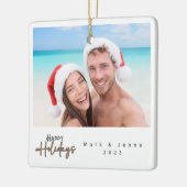 Ornement En Céramique Famille de Noël amis simple (Gauche)