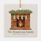 Ornement En Céramique Famille des quatre bas Noël (Dos)