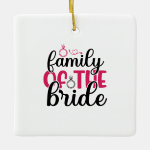 Ornement En Céramique Famille mariage De La Mariée
