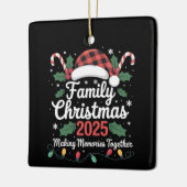 Ornement En Céramique Famille Noël 2025 Groupe d'équipage Famille corres (Gauche)