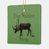 Ornement En Céramique Fantaisie Reindeer Poop Noël (Gauche)