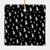 Ornement En Céramique Fantômes d'Halloween foncé (Dos)