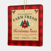 Ornement En Céramique Farm Fresh Christmas Trees - Christmas pattern (Gauche)