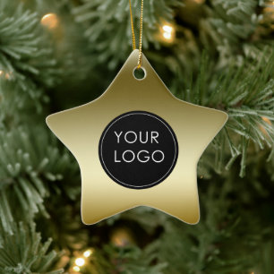 Ornement En Céramique Faux Gold Business Company Logo Star