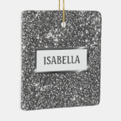 Ornement En Céramique Faux Silver Parties scintillant Texture Look & Cus (Droite)