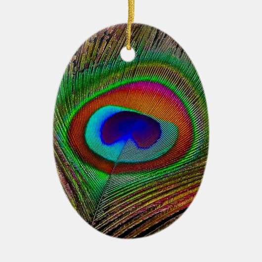 Ornement En Céramique Feather Vibrant Copper (Devant)