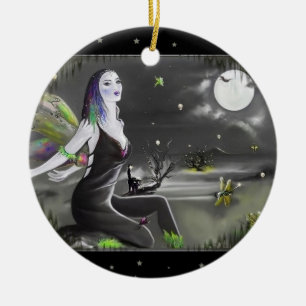 Ornement En Céramique Fée Chanteur clair de lune