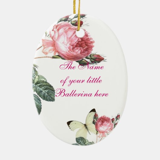 Ornement En Céramique Fée de ballerine (Dos)