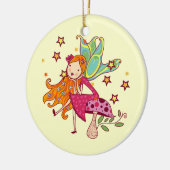 Ornement En Céramique Fée de jardin sur le champignon (Gauche)