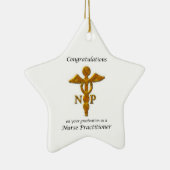 Ornement En Céramique Félicitations à l'infirmière praticienne (Droite)