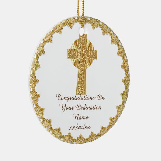 Ornement En Céramique Félicitations Cadeau d'ordination nouvellement ord (Droite)