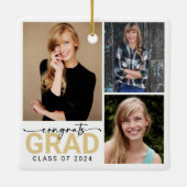 Ornement En Céramique Félicitations Grad Grad Grad Graduation Photo Keep (Dos)
