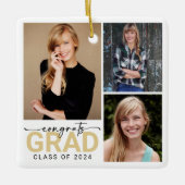 Ornement En Céramique Félicitations Grad Grad Grad Graduation Photo Keep (Devant)