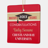 Ornement En Céramique Félicitations Master Degree (Gauche)