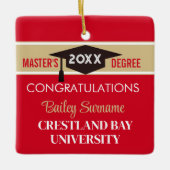 Ornement En Céramique Félicitations Master Degree (Devant)