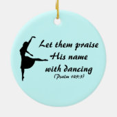 Ornement En Céramique Félicitez-le avec l'ornement de danse (Dos)