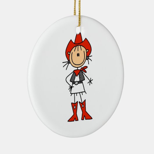 Ornement En Céramique Femme en T-shirts et cadeaux rouges (Droite)