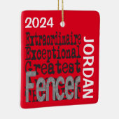 Ornement En Céramique Fencer Extraordinaire CUSTOM (Droite)