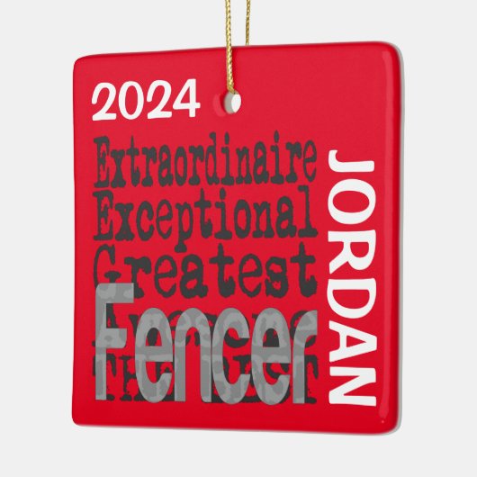 Ornement En Céramique Fencer Extraordinaire CUSTOM (Gauche)