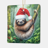 Ornement En Céramique Fente De Noël Dans Rainforest (Gauche)