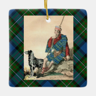 Ornement En Céramique Ferguson Ornament membre du clan et chien