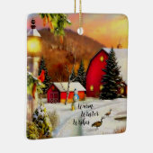 Ornement En Céramique Ferme d'hiver (Droite)