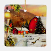 Ornement En Céramique Ferme d'hiver (Dos)