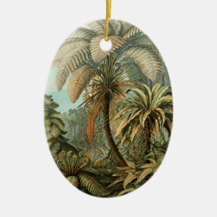 Ornement En Céramique Ferns Palm Tree Antiquité Botanique Ferns Art