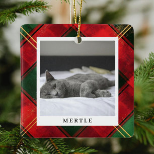 Ornement En Céramique Festin traditionnel Paid Pet Photo Noël