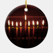 Ornement En Céramique Festival de lumière Hanoukka Menorah (Dos)