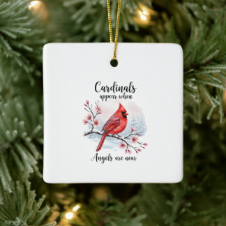 Ornement En Céramique Festive Cardinals