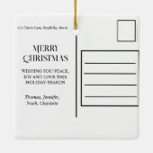 Ornement En Céramique Festive girafe rouge vert scintillant (Dos)