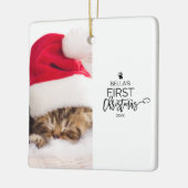 Ornement En Céramique Fête de Noël du chat (Gauche)