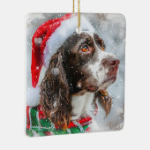 Ornement En Céramique Fête de Noël Springer Spaniel Dog (Droite)