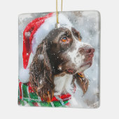 Ornement En Céramique Fête de Noël Springer Spaniel Dog (Gauche)