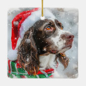 Ornement En Céramique Fête de Noël Springer Spaniel Dog (Dos)