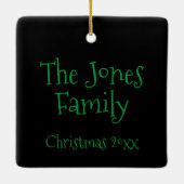 Ornement En Céramique Fête Zebra Holly couronne | buffle rouge (Dos)