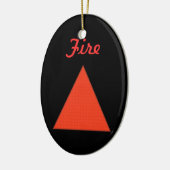 Ornement En Céramique Feu (Gauche)