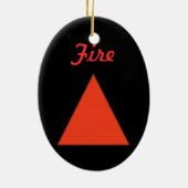 Ornement En Céramique Feu (Dos)